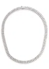 Anisa Sojka The Juliet Crystal-embellished Tennis Necklace In Silver