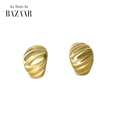 Anisa Sojka Women's Gold Chunky Shell Earrings