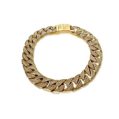 Anisa Sojka Women's Gold Crystal Chunky Chain Necklace
