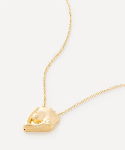 Anissa Kermiche 24ct Gold-plated Solidarity Pendant Necklace