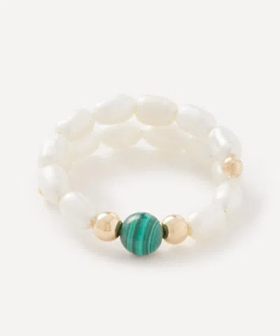 Anissa Kermiche 9ct Gold The Pearl Next Door Malachite Ring