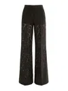 Anissa Kermiche Black Polyester Viscose Elastan Pants In Black
