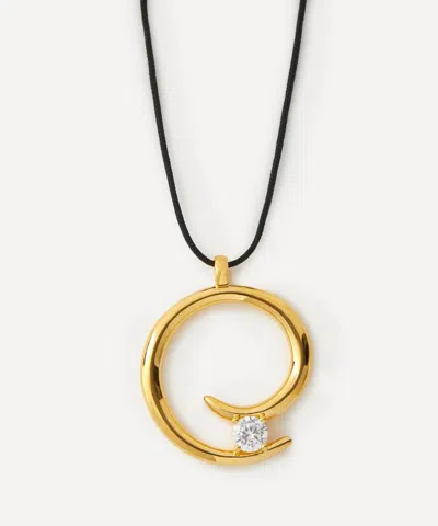 Anissa Kermiche Gold-plated Vermeil Brass Charmeur Rope Pendant Necklace