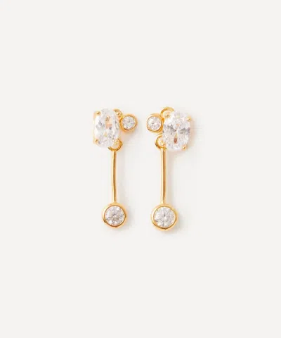 Anissa Kermiche Gold-plated Vermeil Silver Throuple Drop Earrings