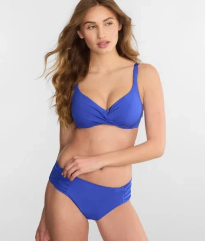 Anita Allegra Twist Bikini Top In Blue