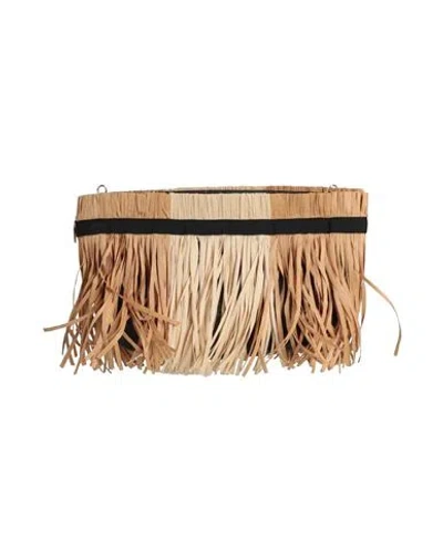 Anita Bilardi Woman Handbag Beige Size - Polyamide, Viscose