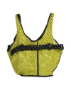 Anita Bilardi Woman Handbag Lime Green Size - Polyamide, Lambskin In Green