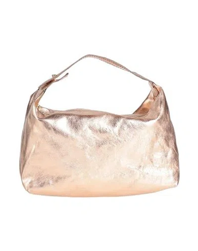 Anita Bilardi Woman Handbag Rose Gold Size - Leather