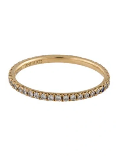 Pre-owned Anita Ko 14k Diamond Eternity Ring In Multicolor