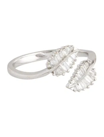 Pre-owned Anita Ko 14k Diamond Small Palm Leaf Ring In Multi