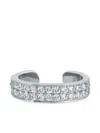 Anita Ko 14k White Gold Double Row Diamond Ear Cuff In Metallic