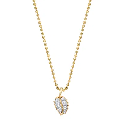 Anita Ko 18-karat Yellow-gold Small Palm Leaf Necklace