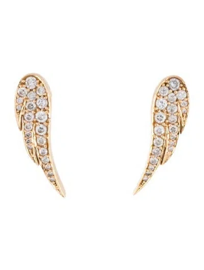 Pre-owned Anita Ko 18k 1.10ctw Diamond Wing Stud Earrings In Multi