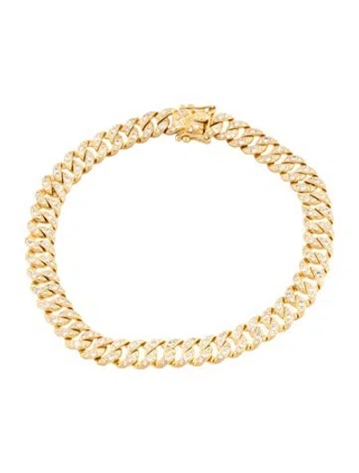 Pre-owned Anita Ko 18k 1.40ctw Small Havana Diamond Bracelet, 6.5" In Multi