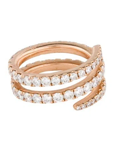 Pre-owned Anita Ko 18k 1.66ctw Diamond Coil Band In Multi