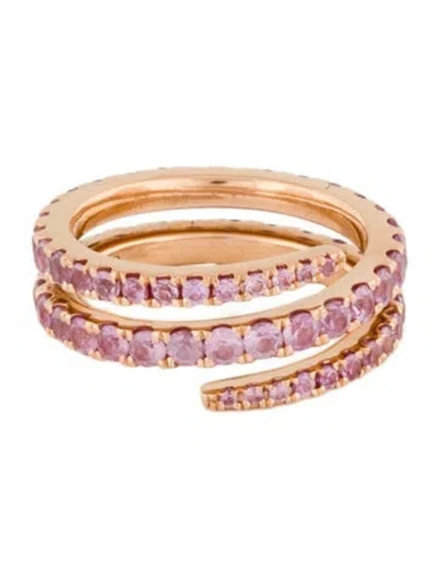 Pre-owned Anita Ko 18k 1.99ctw. Sapphire Pinky Coil Ring In Multicolor