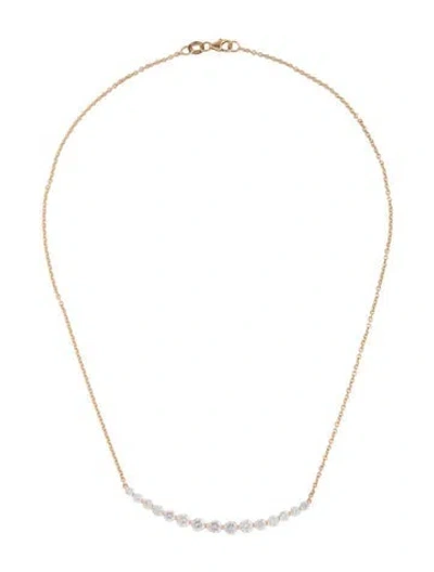 Pre-owned Anita Ko 18k 2.07ctw Diamond Large Crescent Necklace, 15" In Multicolor