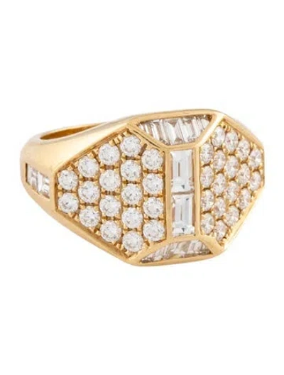Pre-owned Anita Ko 18k 2.20ctw Diamond Hive Ring In Multicolor