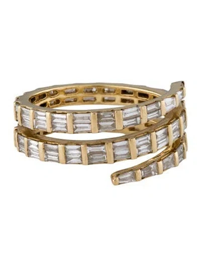 Pre-owned Anita Ko 18k 2.46ctw Diamond Three Row Coil Ring In Multicolor
