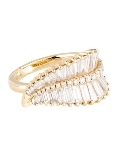 Pre-owned Anita Ko 18k 2.73ctw Diamond Sideways Palm Leaf Ring In Multi