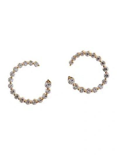 Pre-owned Anita Ko 18k 2.74ctw Diamond Garland Hoop Ear In Multicolor