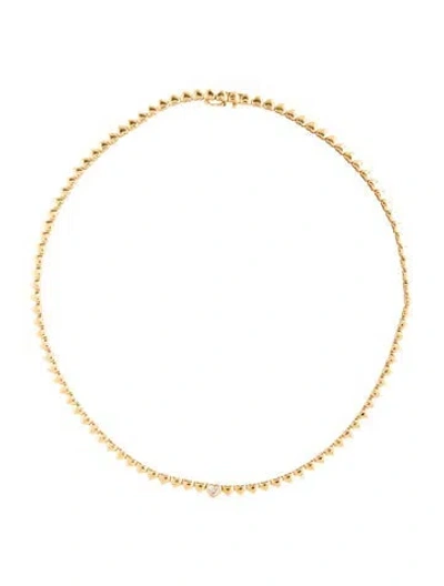Pre-owned Anita Ko 18k Diamond Bezeled Heart Necklace, 16" In Multicolor