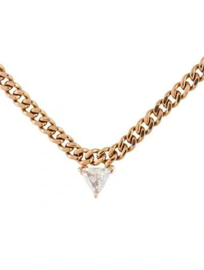 Pre-owned Anita Ko 18k Diamond Cuban Link Necklace, 16" In Multicolor