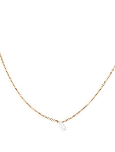 Pre-owned Anita Ko 18k Diamond Drilled Station Necklace, 18" In Multi