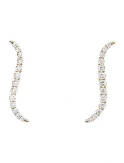 Pre-owned Anita Ko 18k Diamond Drop Earrings In Multi