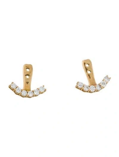 Pre-owned Anita Ko 18k Diamond Ear Jackets In Multicolor
