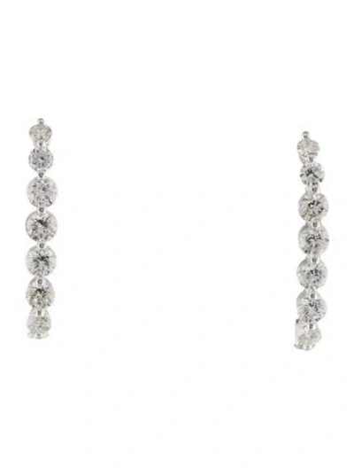 Pre-owned Anita Ko 18k Diamond Floating Lobe Cuff Earrings In Multi