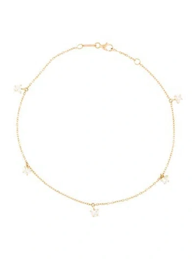 Pre-owned Anita Ko 18k Diamond Heart Anklet In Multi