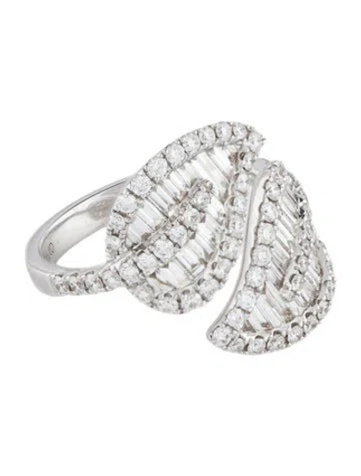 Pre-owned Anita Ko 18k Diamond Large Leaf Diamond Ring In Multicolor