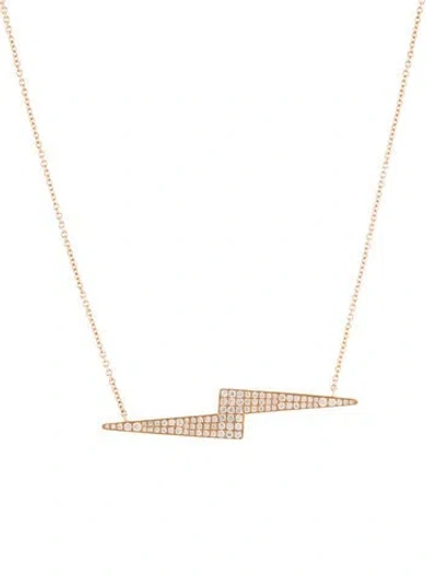 Pre-owned Anita Ko 18k Diamond Lightning Bolt Pendant Necklace, 18" In Multi