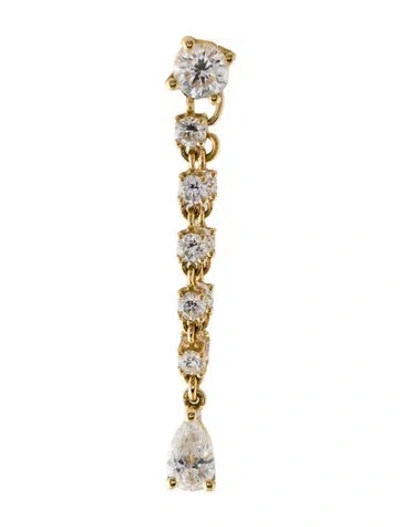 Pre-owned Anita Ko 18k Diamond Olivia Single Drop Earring In Multi