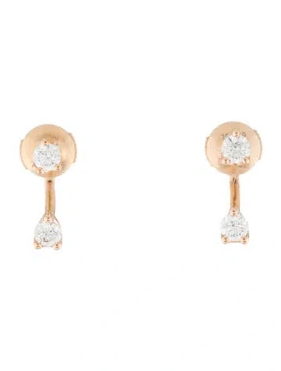 Pre-owned Anita Ko 18k Diamond Orbit Earrings In Multicolor