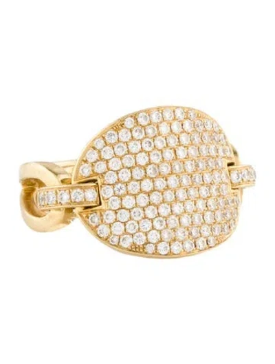 Pre-owned Anita Ko 18k Diamond Pave Cocktail Ring In Multi