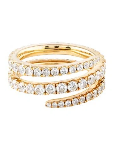 Pre-owned Anita Ko 18k Diamond Pinky Coil Ring In Multicolor