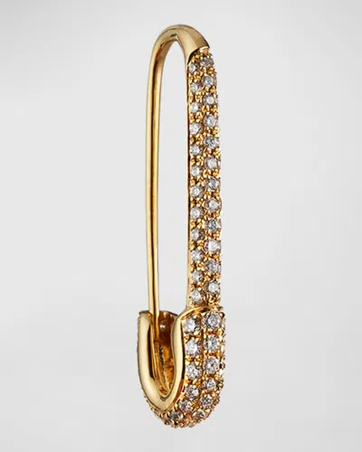 Anita Ko 18k Diamond Safety Pin Earring, Single In Gold