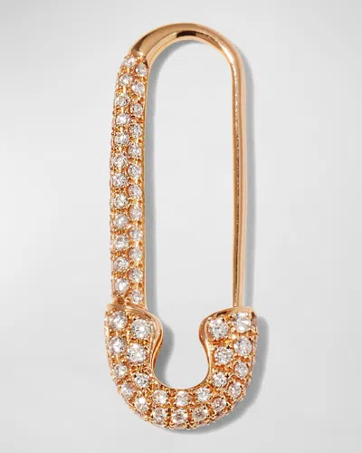 Anita Ko 18k Diamond Safety Pin Earring, Single In 15 Rose Gold