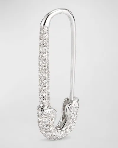 Anita Ko 18k Diamond Safety Pin Earring, Single In Wg