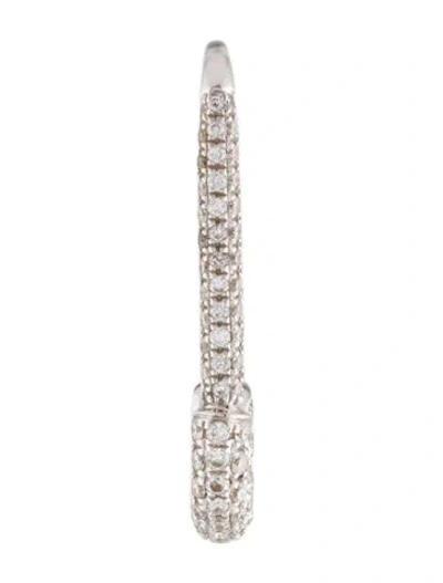 Pre-owned Anita Ko 18k Diamond Safety Pin Single Earring In Multi
