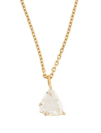 Pre-owned Anita Ko 18k Diamond Shield Pendant Necklace, 20.25" In Multi