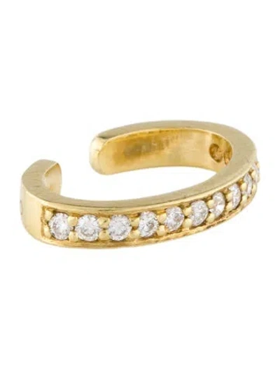 Pre-owned Anita Ko 18k Diamond Single Earcuff In Multi