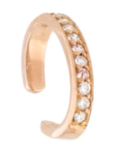 Pre-owned Anita Ko 18k Diamond Single Row Ear Cuff In Multi