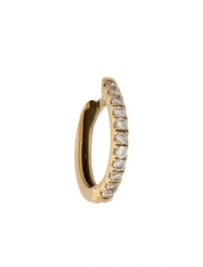 Pre-owned Anita Ko 18k Diamond Small Single Huggie Earring In Multi