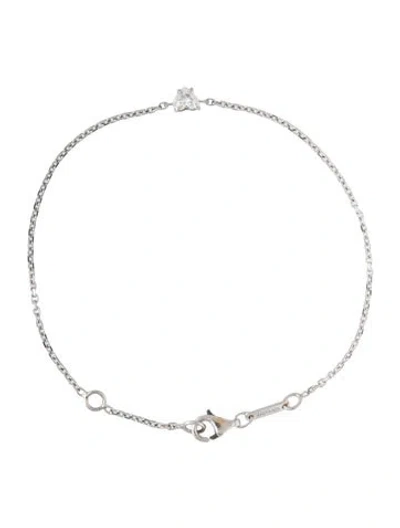 Pre-owned Anita Ko 18k Diamond Station Bracelet, 6.75" In Multicolor