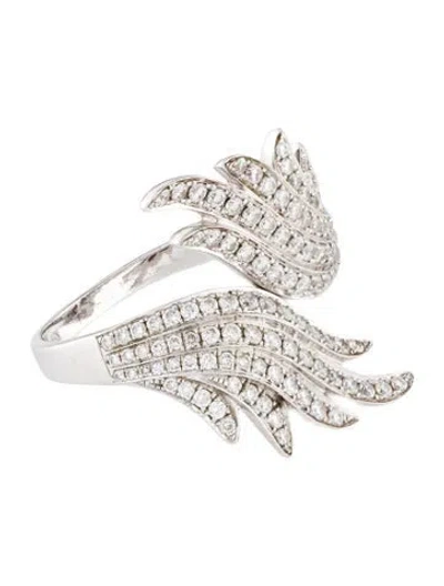 Pre-owned Anita Ko 18k Diamond Wings Cocktail Ring In Multi