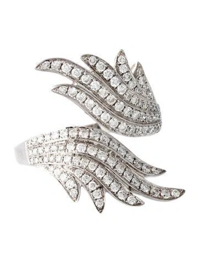 Pre-owned Anita Ko 18k Diamond Wrap Around Wing Ring In Multicolor
