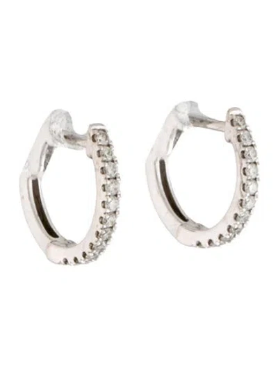 Pre-owned Anita Ko 18k Extra Extra Extra Small Diamond Huggies In Multicolor